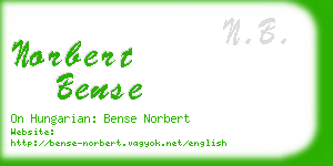 norbert bense business card